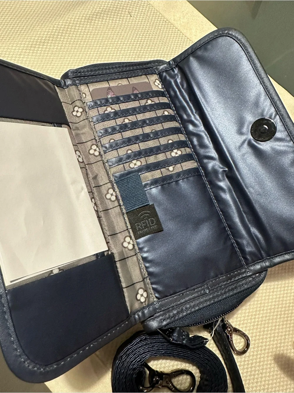 NWT Lug Satin Luxe Kick Flip In Navy Blue